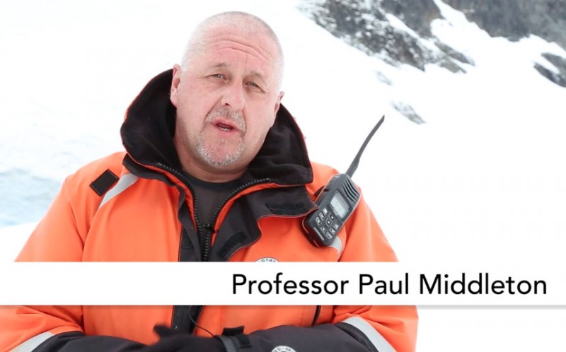 Professor Paul Middleton in Antarctica